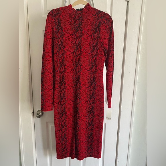 Bar III Dresses & Skirts - BAR III SNAKE PRINT SWEATER DRESS